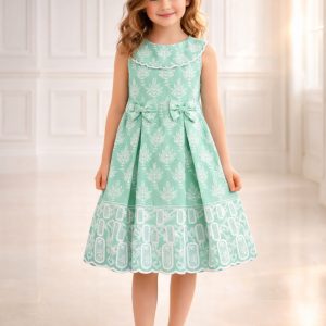 girls party dress elegant cotton frock stylish kids outfit